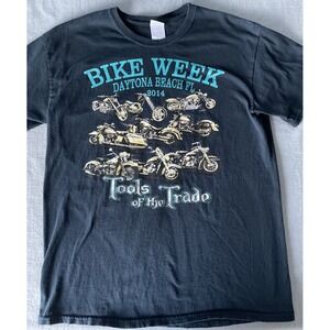 2014 Daytona Beach Bike Week Motorcycle T-Shirt Men's Large Pullover Tee Black